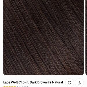 Dark Brown Lace Weft Clip-In Hair Extensions